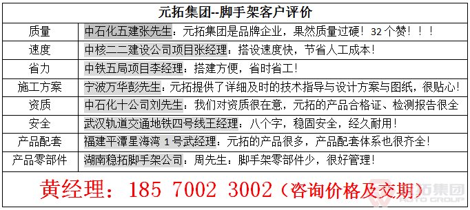 腳手架種類大全，2016版本